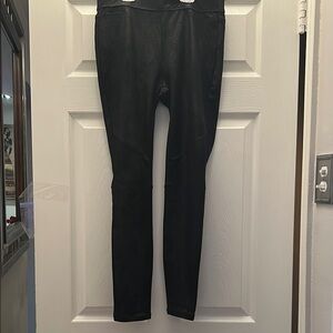Free People Sleek Black Leggings Suede Feel